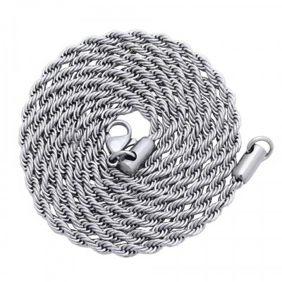 Lant franghie rope 3mm. din otel inoxidabil, argintiu