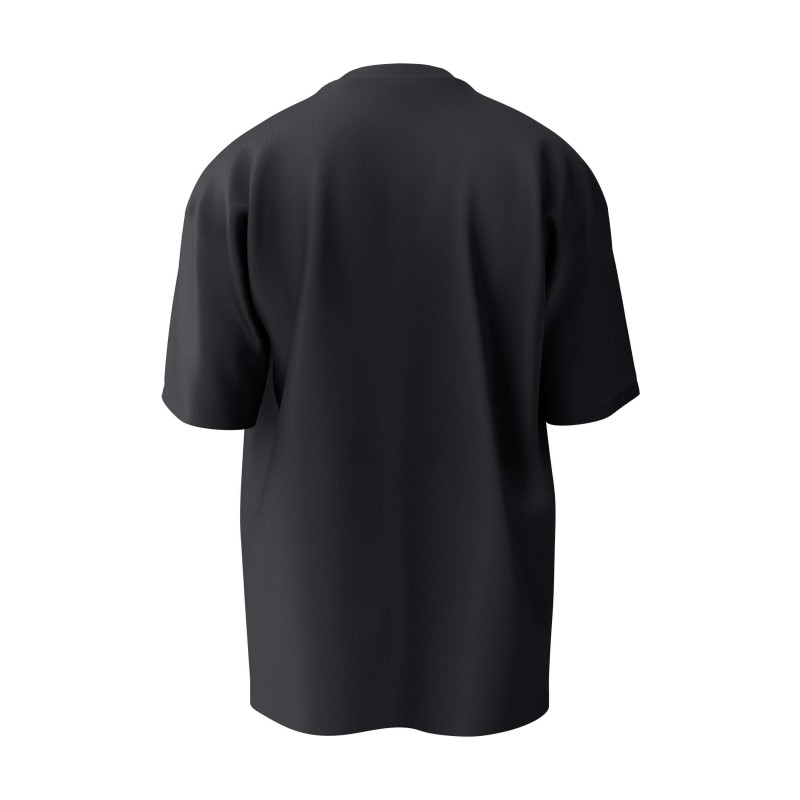tricou negru unisex pentru barbati si femei regular fit model TS006 cu logo XARIS alb pe fata din bumbac