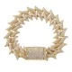 bratara-cubaneza-tokyo-cu-cristale-semipretioase-auriu bratara aurie unisex pentru barbati si femei cuban Tokyo 17mm. latime cu cristale semipretioase din zircon CZ